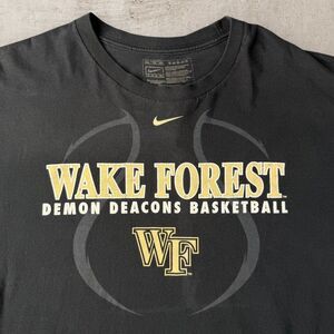 Vtg Nike Wake Forest Demon Deacons Basketball Shirt Mens XXL Black Team Y2K